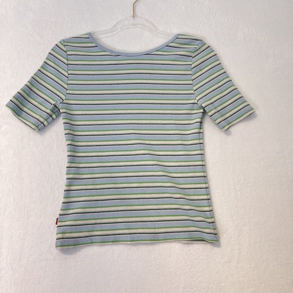 Vintage Levi’s Stripped Baby Tee Shirt Y2K Size Small - Picture 3 of 5